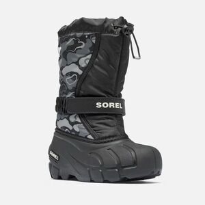 Sorel Black & Gray Camo Kids Winter Boots